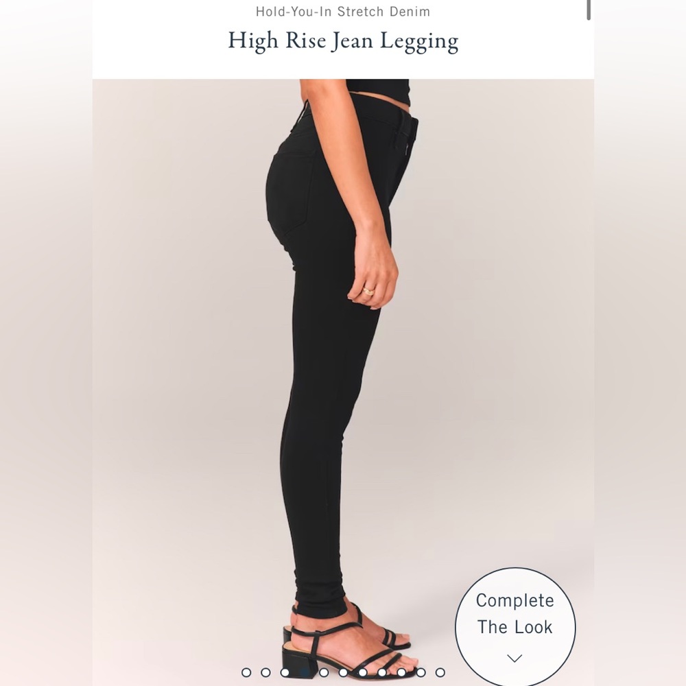 Abercrombie & Fitch black jean high rise legging - Picture 3 of 9